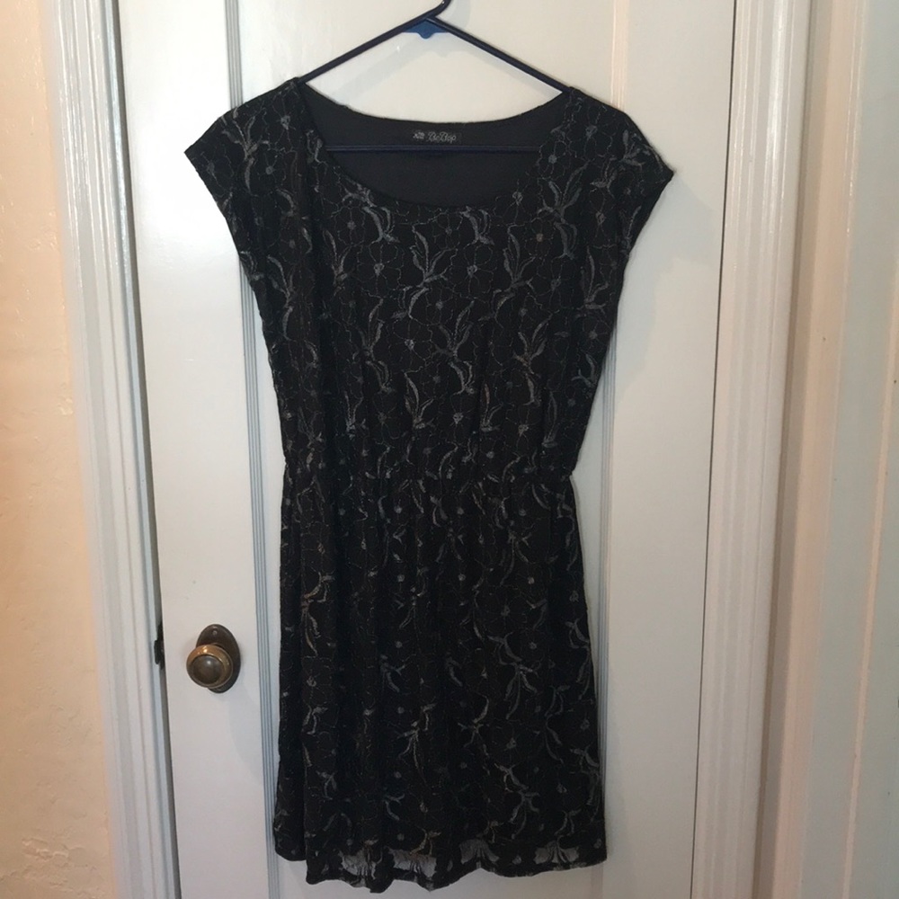 BeBop Glitter Lace Mini Dress